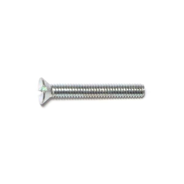 Midwest Fastener #8-32 x 1-1/4 in Slotted Flat Machine Screw, Zinc Plated Steel, 36 PK 61745 - main